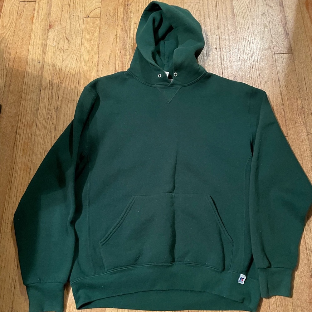 Russell Athletic Dark Green Hoodie for Men